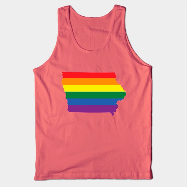 Iowa state LGBT Pride Tank Top by FiftyStatesOfGay